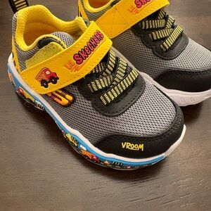 Skechers Kids' Vroom Sneakers - Gray and Yellow